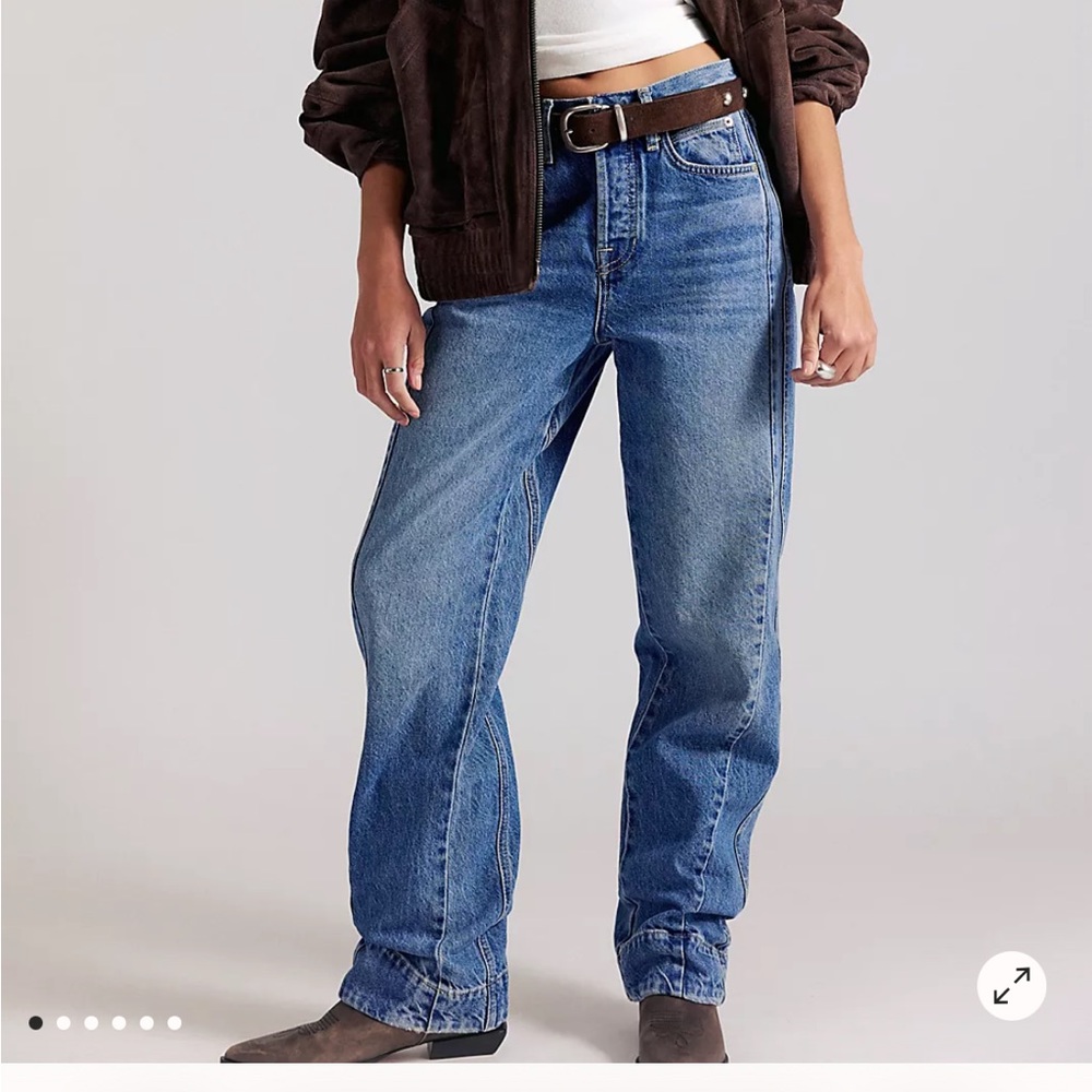 We The Free- Stick Around Slim Stacked Jean-color is "stay for the morning"